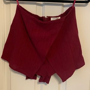 Cotton Candy LA maroon skort